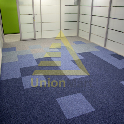 Office carpet tile installation